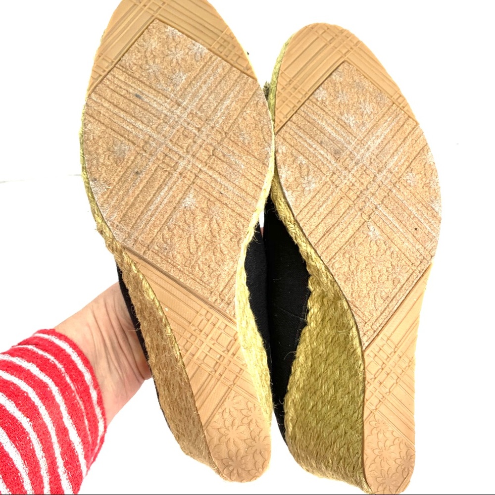 FITZWELL Casual Summer Black Canvas and Jute Espadrilles, 9.5M - Picture 10 of 10